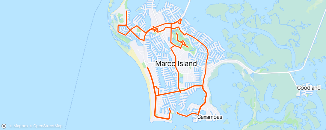 Map of the activity, Marco Island day 2