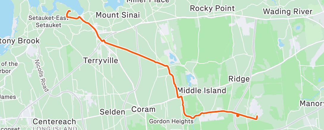 Map of the activity, Afternoon Ride