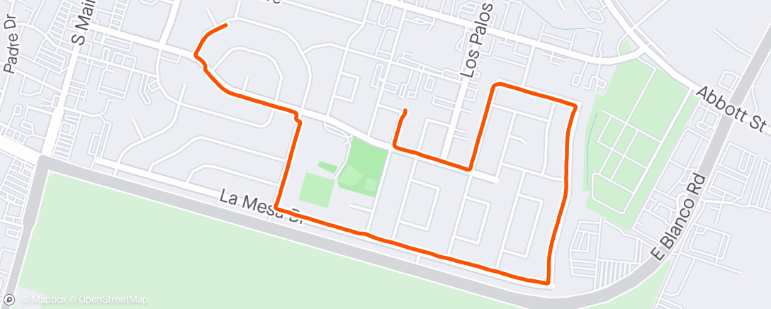 Map of the activity, Nice Day for a Short Run