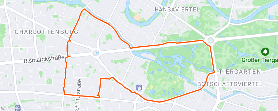 Mapa da atividade, Easy run