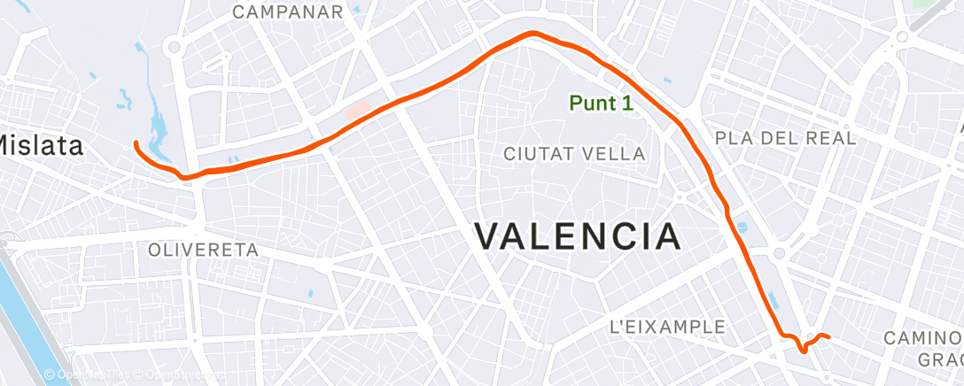 Map of the activity, Lunch Run