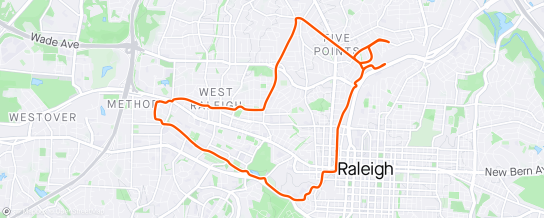 Map of the activity, Afternoon Ride