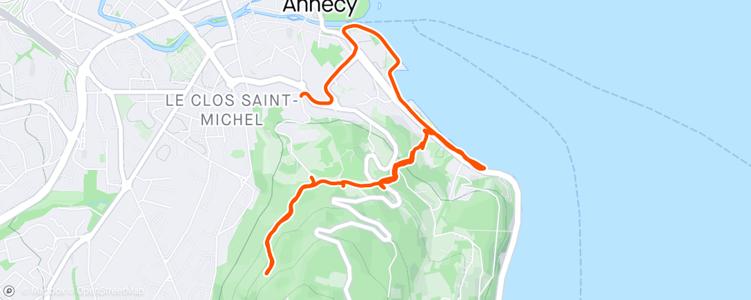 Map of the activity, Séance de côtes 2’4’6´4´