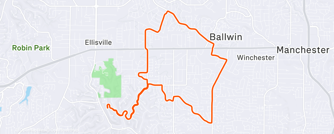 Map of the activity, Morning Run