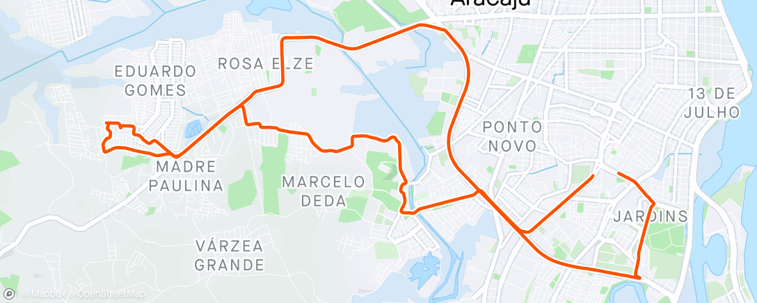 Mapa da atividade, Pedal Eduardo Gomes 🌨️, Ciclovia Tancredo Neves