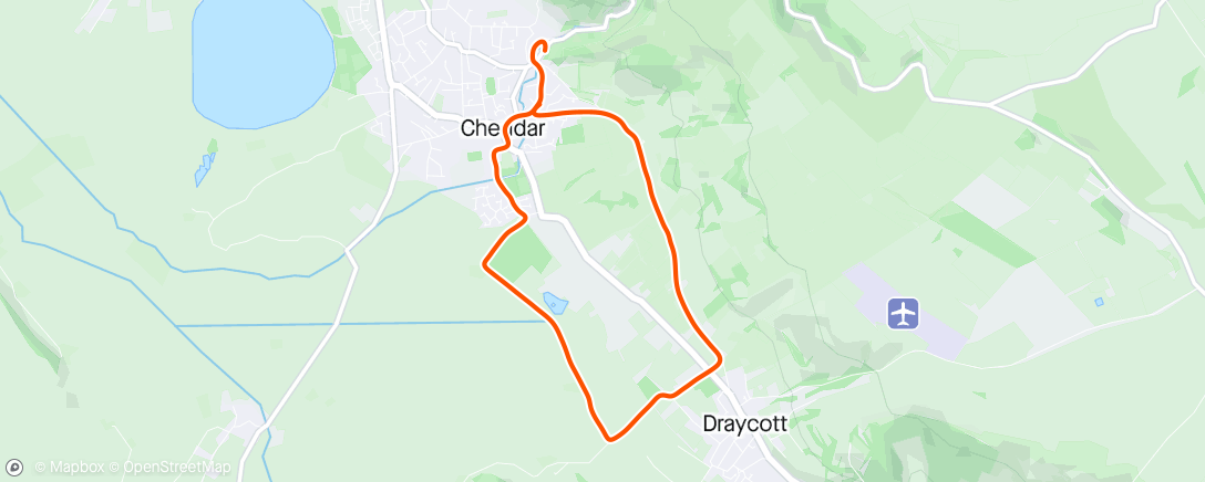 Map of the activity, Sunny Run with Stu on the bike 🥰