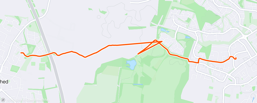 Map of the activity, Afternoon walk