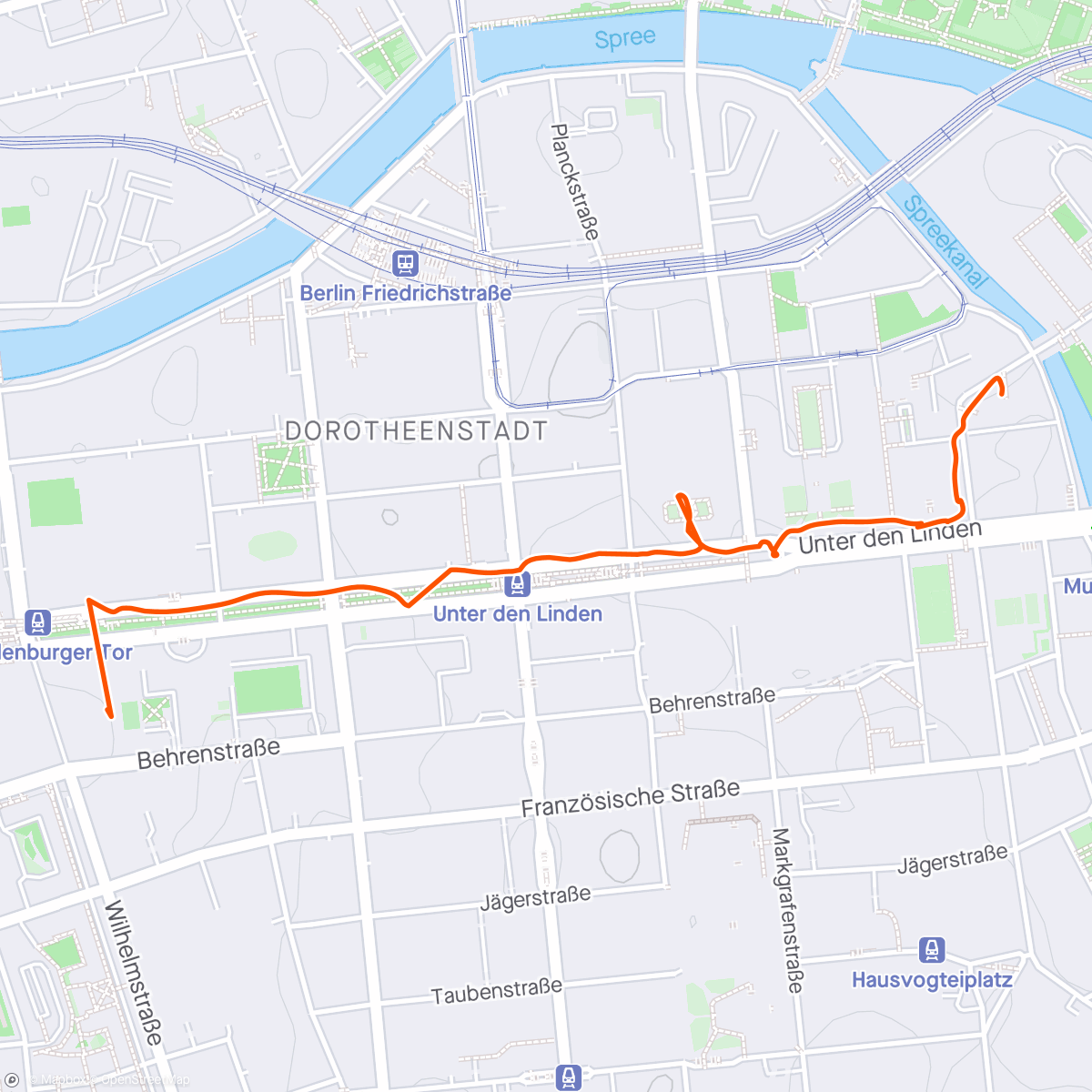 Map of the activity, Afternoon Walk - Brandenburg Gate to Museum Island