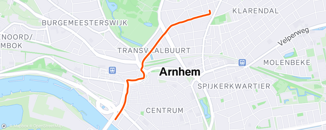Map of the activity, Afternoon Walk