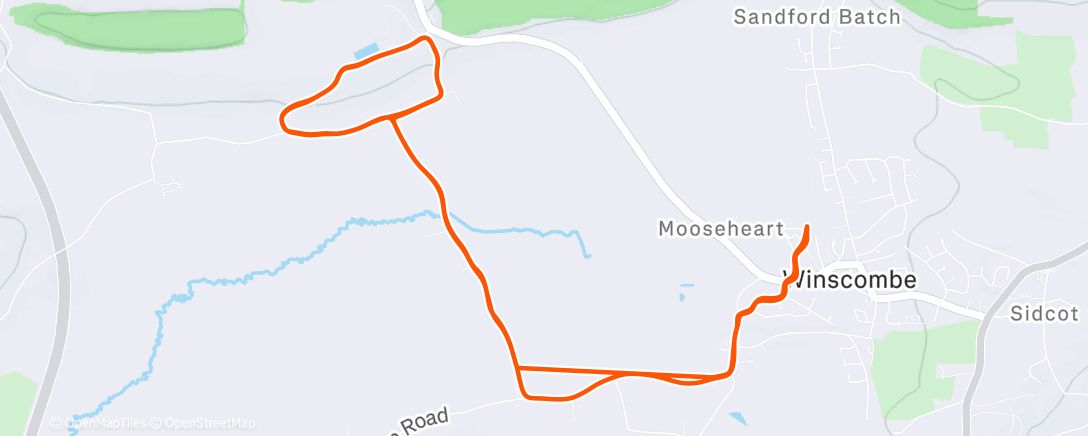 Map of the activity, Morning Trail Run