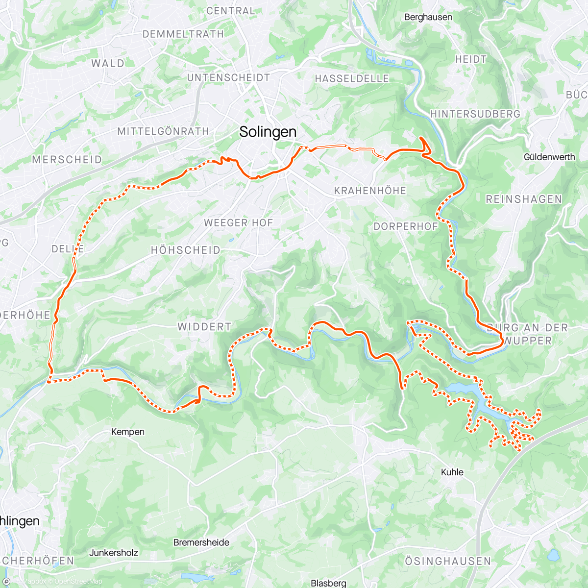 Map of the activity, Gravel-Fahrt mit Torsten