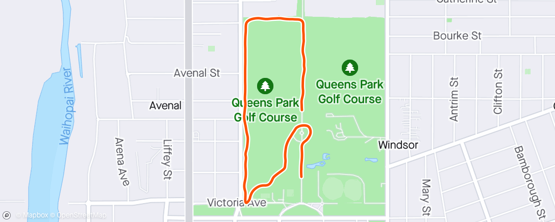 Carte de l'activité Park"Run"