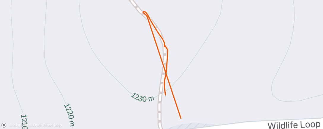 Map of the activity, Afternoon Hike