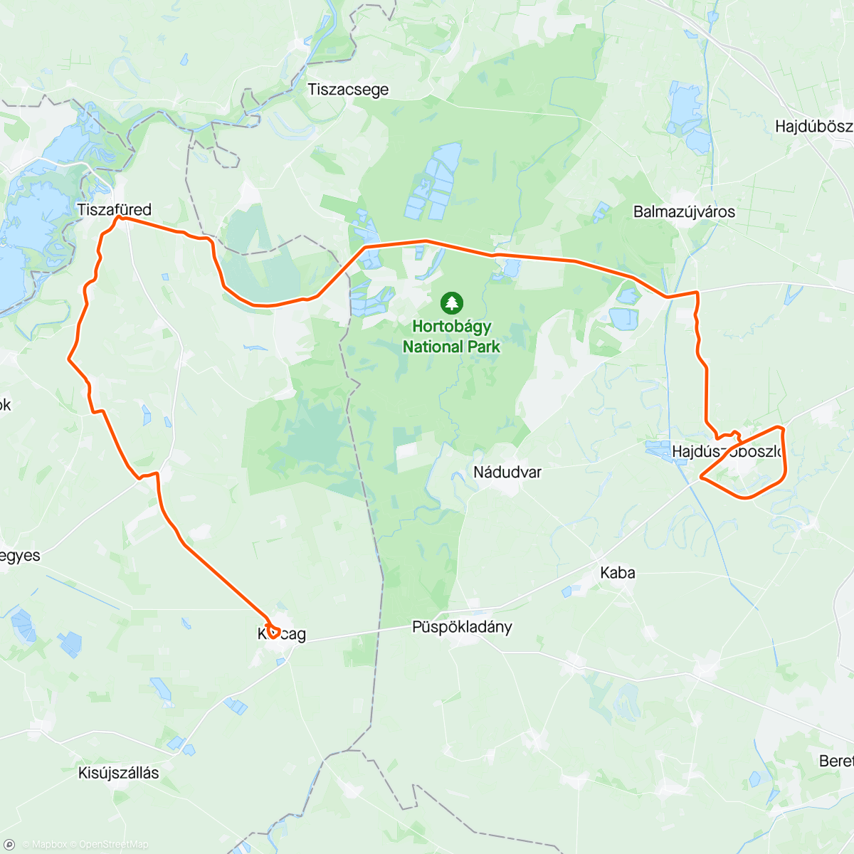 Map of the activity, Tour de Hungria stage 1