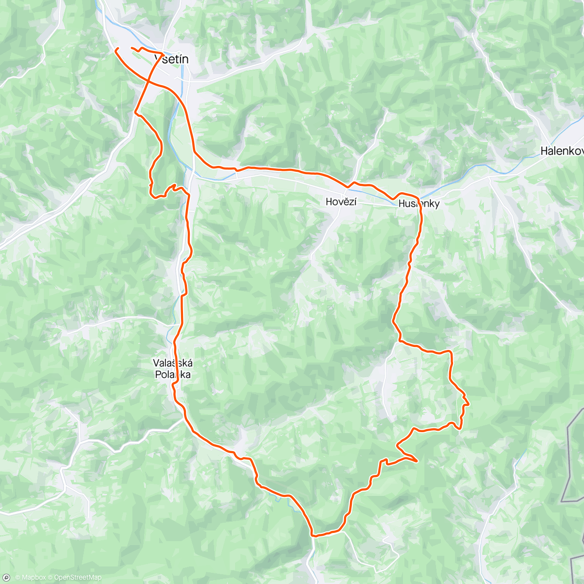 Map of the activity, naproti vkv riderům