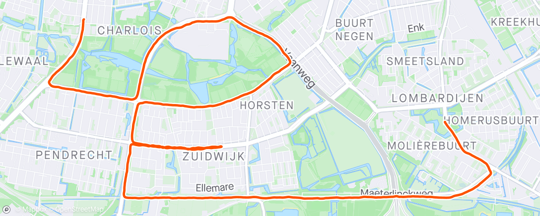 Map of the activity, Rotterdam marathon - business estafette