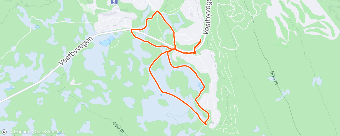 Map of the activity, Langrend i Trysil