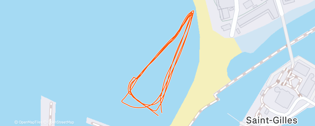 Map of the activity, Afternoon Swim