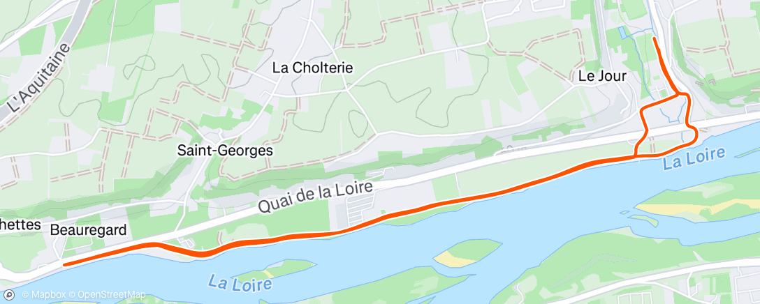 Map of the activity, Afternoon Workout par gros vent