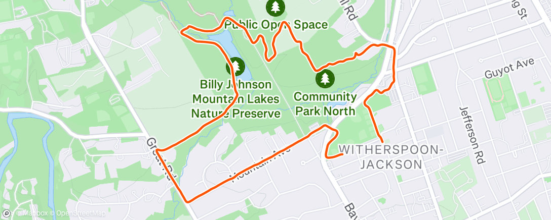 Map of the activity, Morning Trail Run