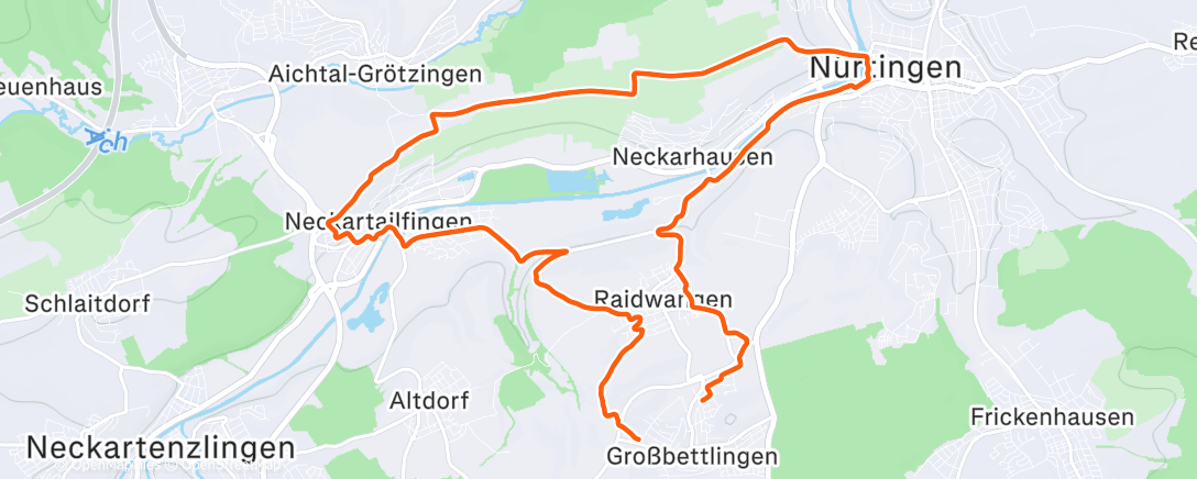 Map of the activity, Fahrt am Nachmittag