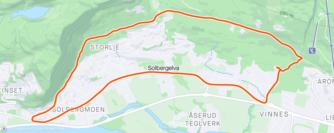 Map of the activity, Rolig jogg med Skiklubben på øret🎶🌲☀️