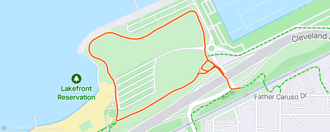 Map of the activity, Evening Skateboard