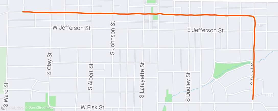 Map of the activity, Morning ride to work