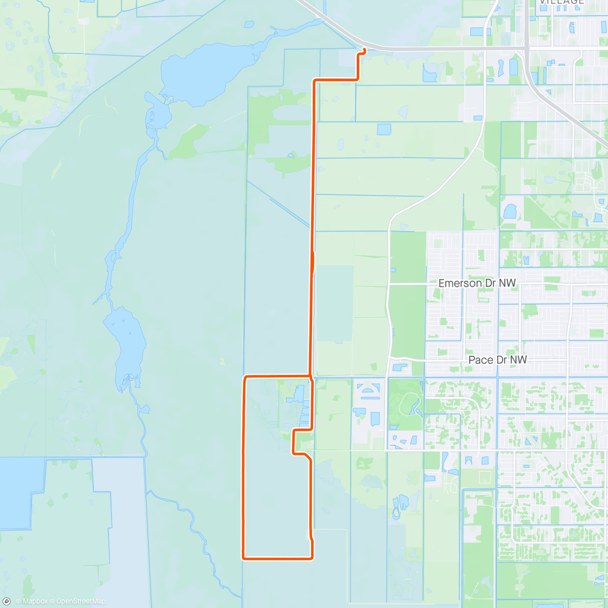 Map of the activity, Levee Gravel Cycling Three Forks Marsh foggy sunrise