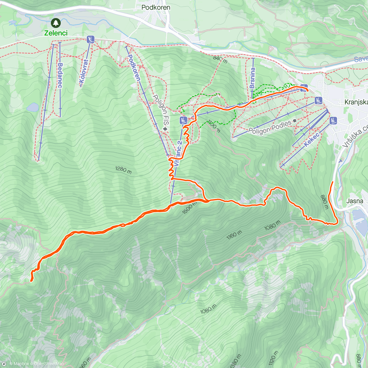 Mapa da atividade, Vitranc in Ciprnik