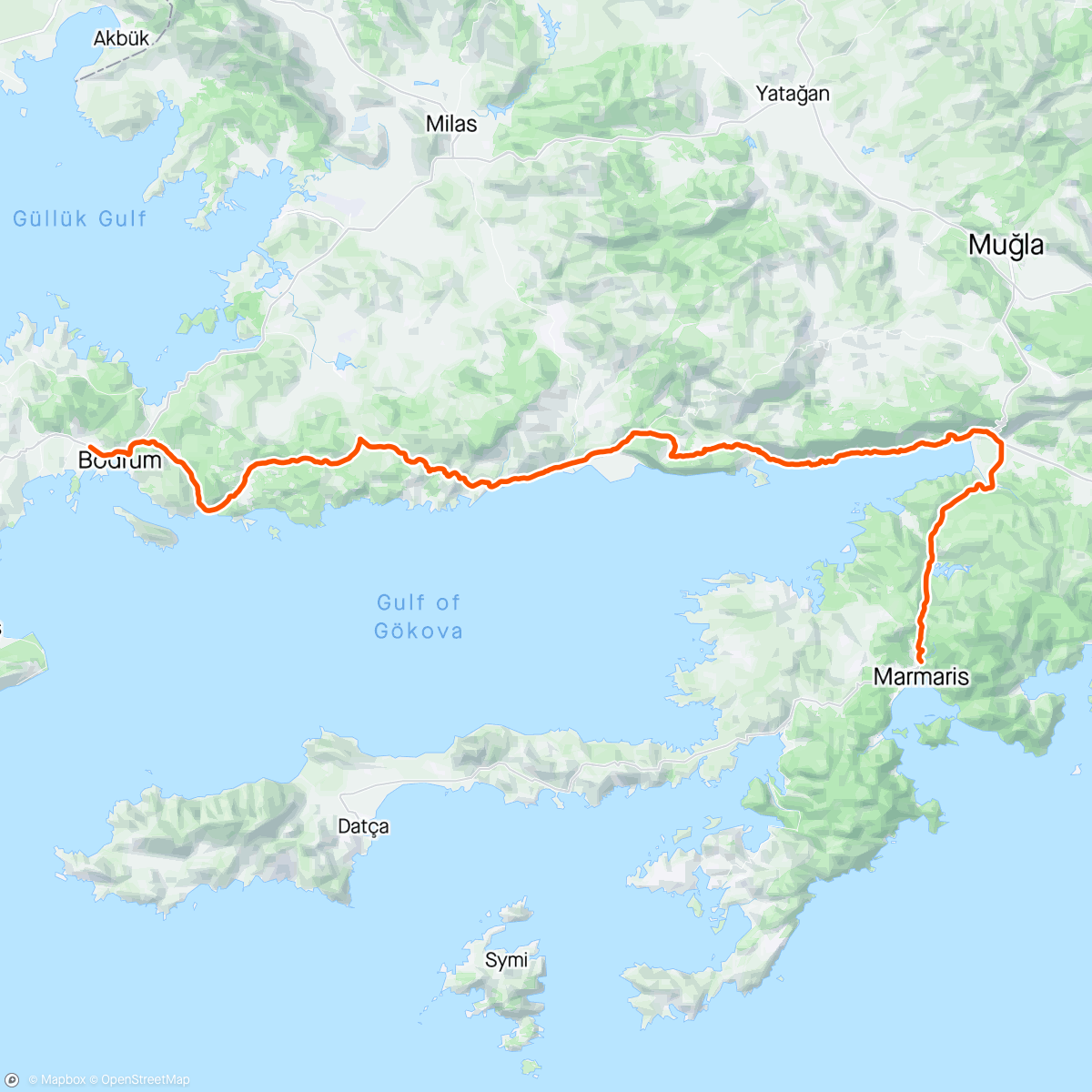 Map of the activity, Etapa4 tour Turquia