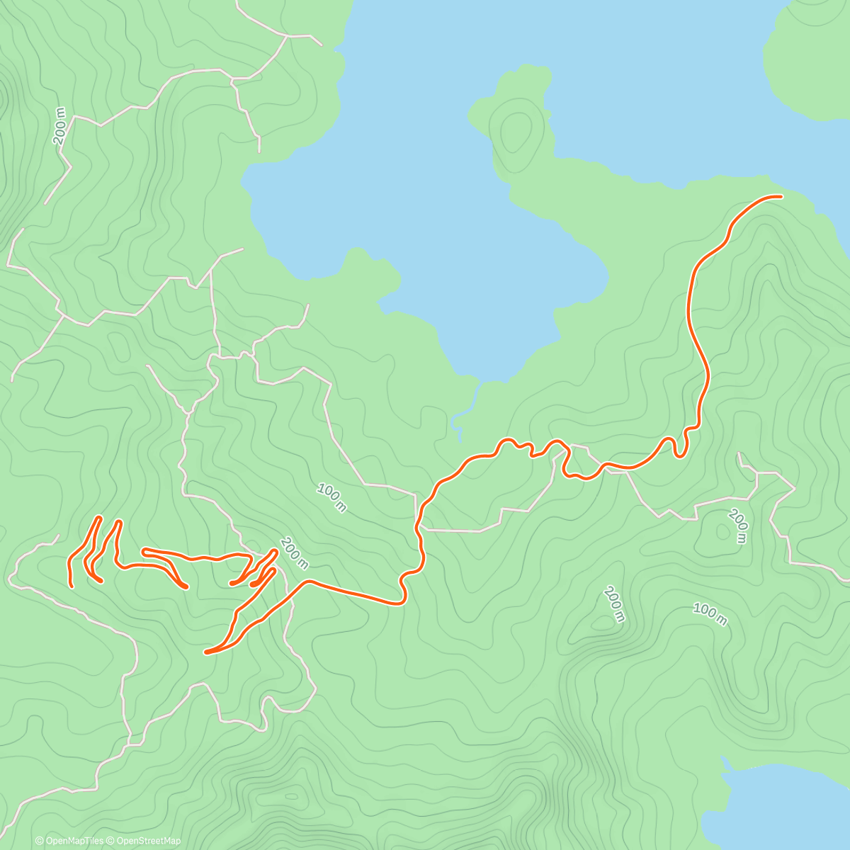 Map of the activity, Zwift - heat