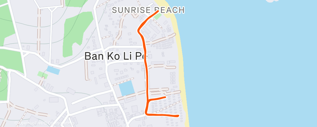 Map of the activity, Morning Run