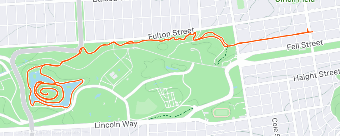 Map of the activity, Morning Run