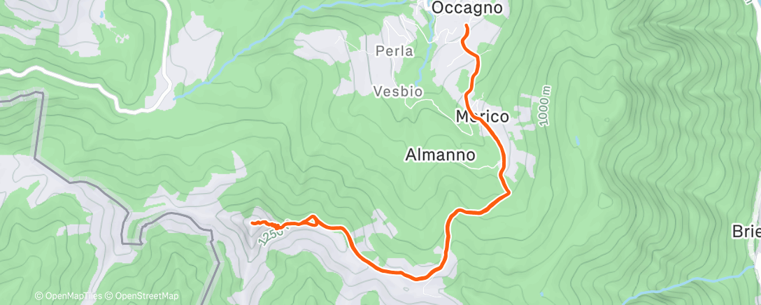 Map of the activity, Morning Hike