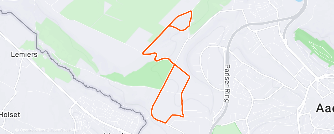 Map of the activity, Lauf am Nachmittag