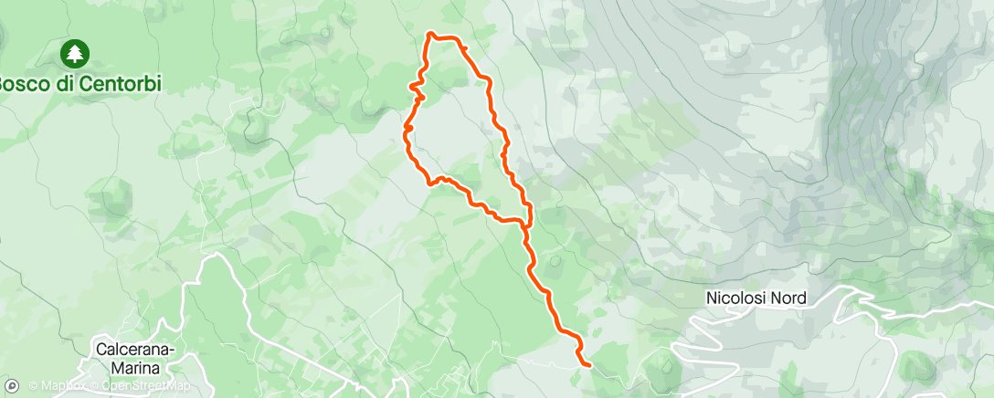 Карта физической активности (Mountain Bike - Mt Etna)