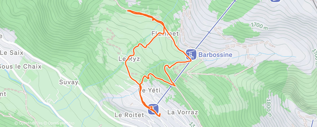 Map of the activity, Letztes Ründerl mit den Ski Dropouts 😁