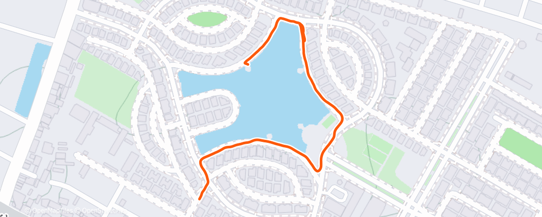 Map of the activity, Evening Run