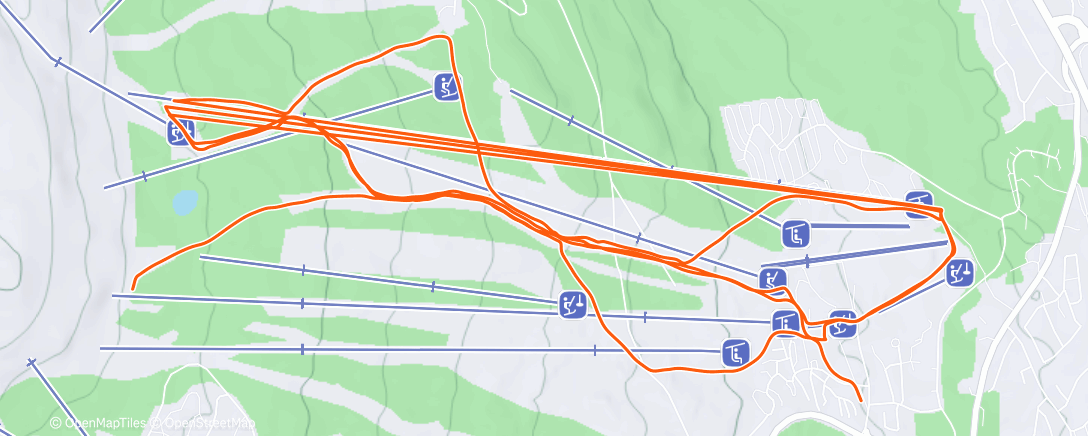 Map of the activity, Lunch Snowboard