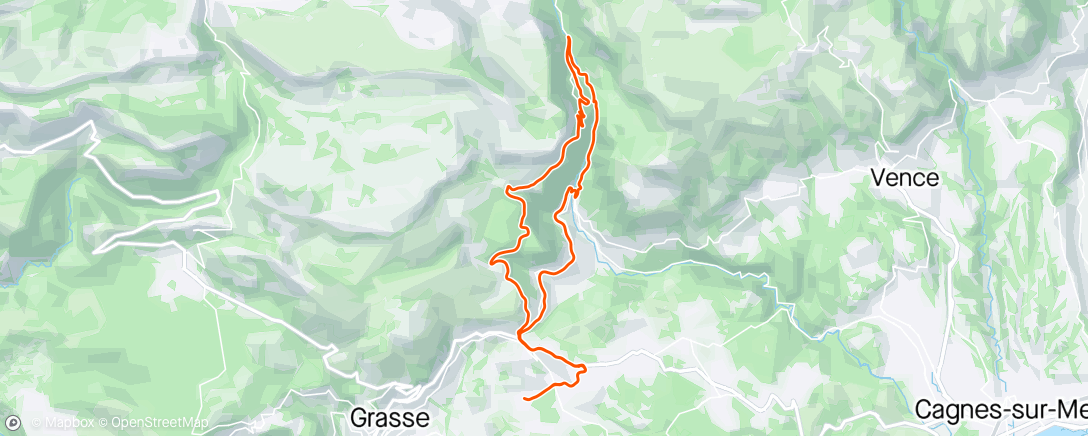 Карта физической активности (Gorge du Loup + Aqueduc du Foulon)