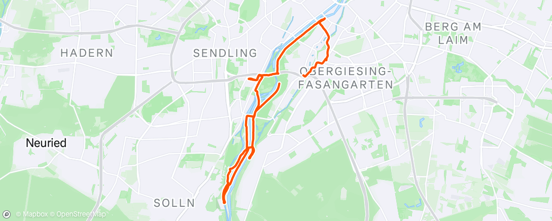 Map of the activity, Lauf am Morgen