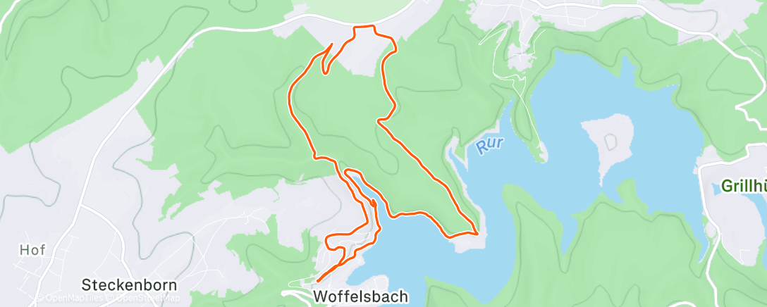 Map of the activity, Ochtendsessie trailrunning