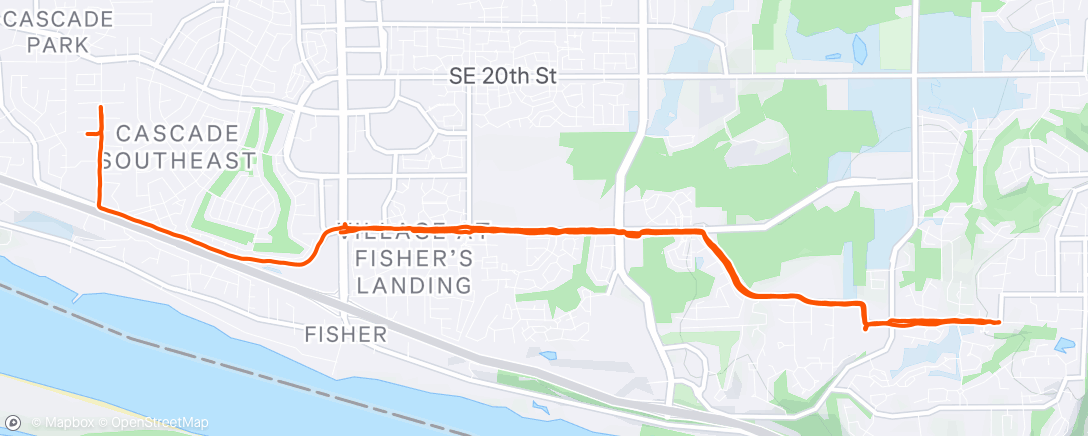 Map of the activity, Merry Run