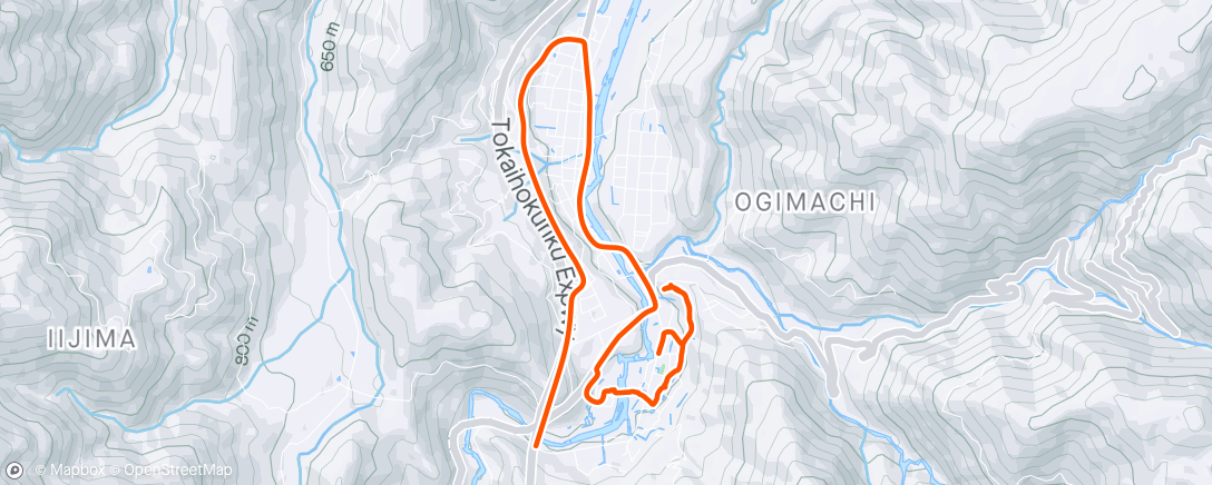 Map of the activity, Afternoon Walk