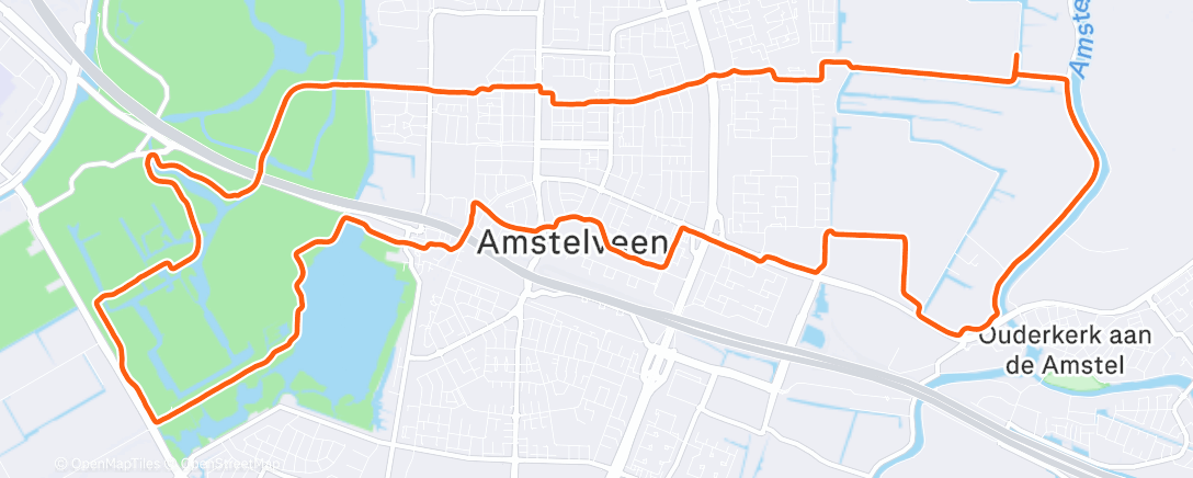 Map of the activity, Afternoon Run