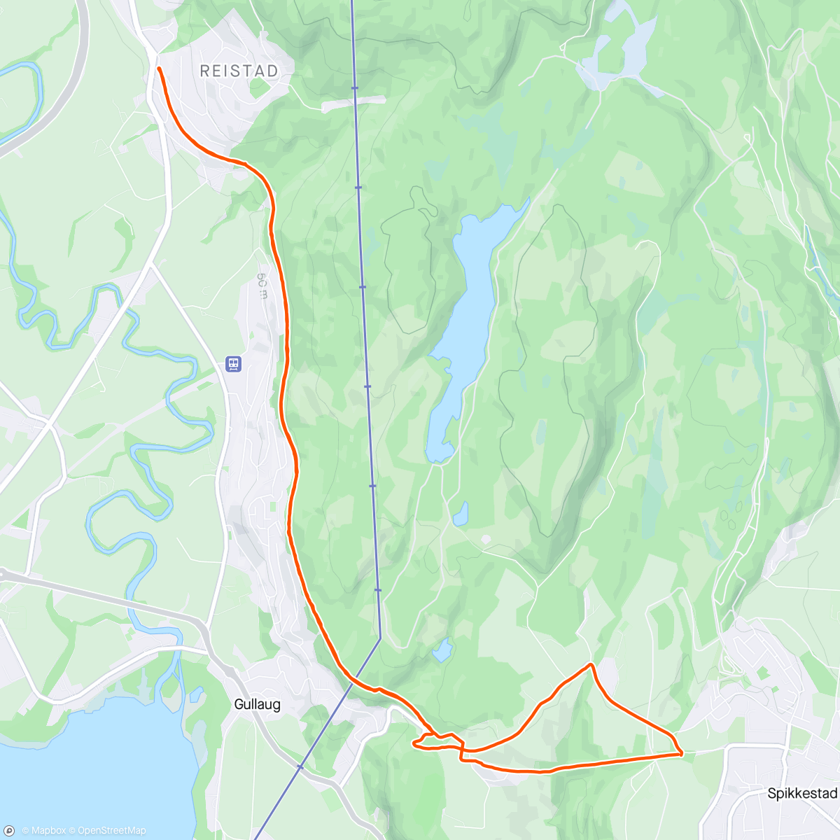 Map of the activity, Gamle Drammensbanen