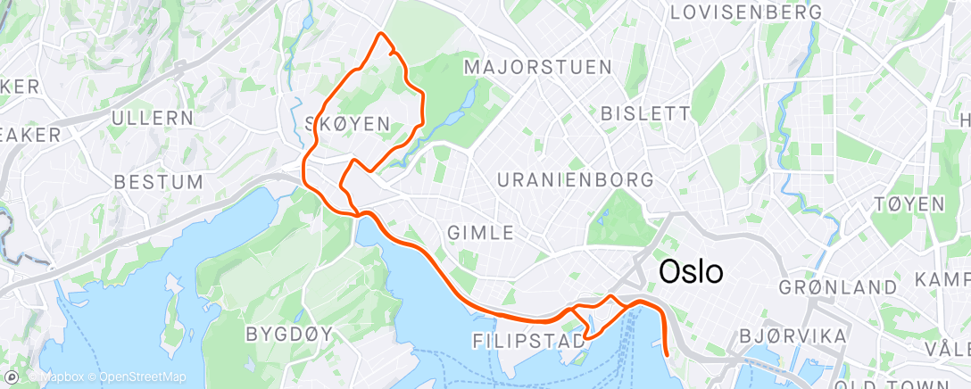Map of the activity, FR-onsdag