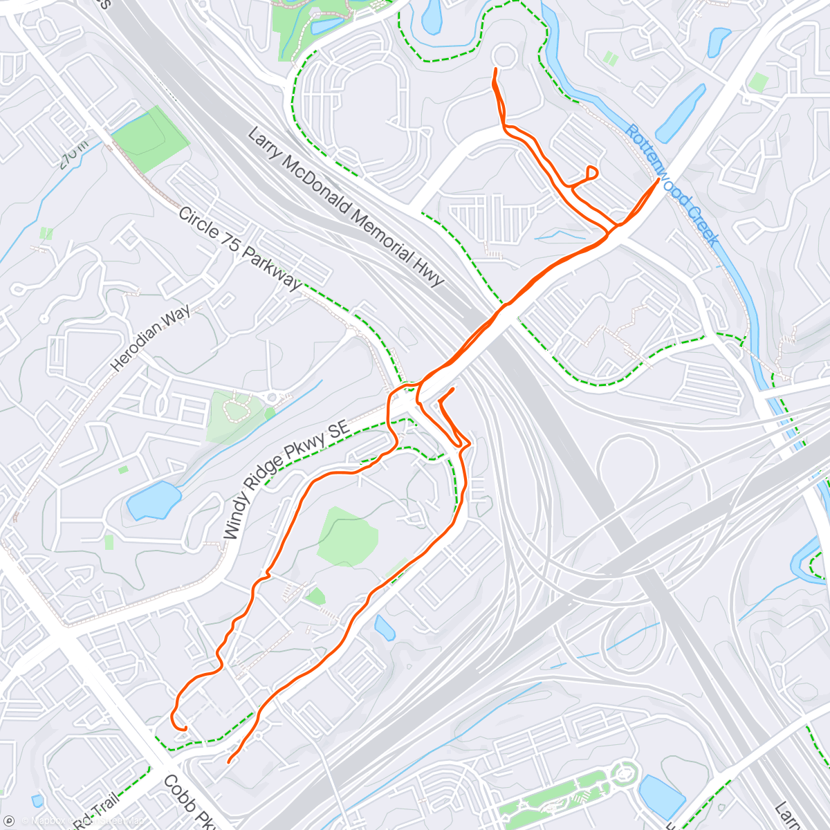 Map of the activity, Atlanta Morning Run