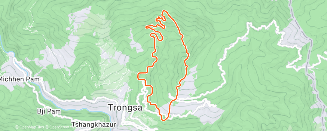 Map of the activity, MyWhoosh-vo2max 5x4min